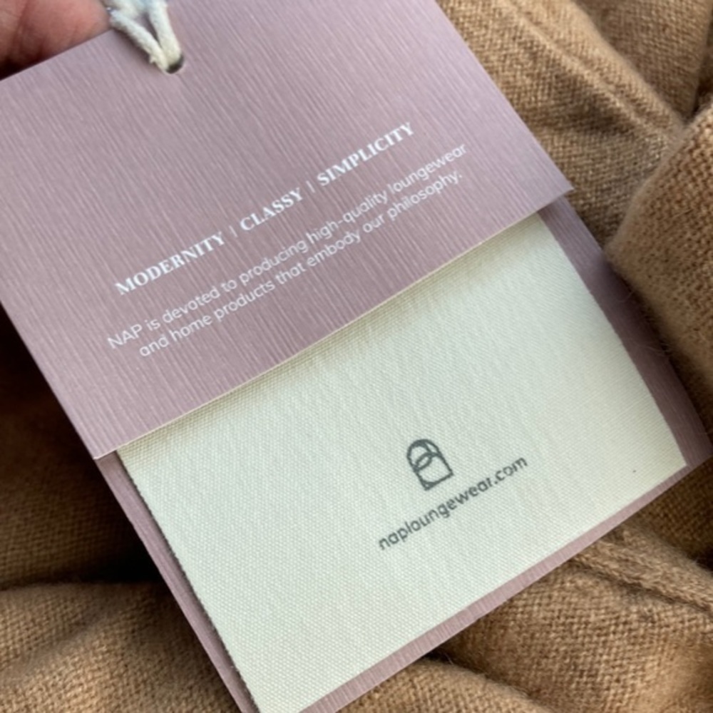 Nap Loungewear 100% Camel Brown Cashmere Pants $399 Xxl — image 8 of 8